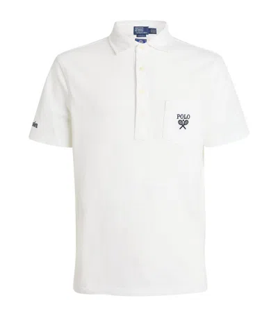 Ralph Lauren X Wimbledon Logo Polo Shirt In White