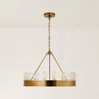 Ralph Lauren Roark 30" Modular Ring Chandelier In Gold