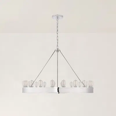 Ralph Lauren Roark 40" Modular Ring Chandelier In Silver