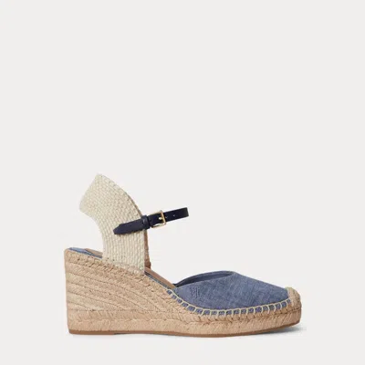 Ralph Lauren Robby Chambray Espadrille In Blue/refined Navy/natural