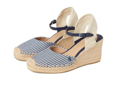 Ralph Lauren Robby Striped Canvas Jute Espadrille In Neutral