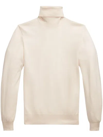 Ralph Lauren Roll-neck Cashmere Pullover In Neutrals