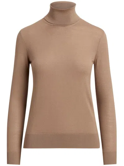 Polo Ralph Lauren Roll-neck Knit Jumper In Lux Camel
