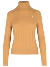 Polo Ralph Lauren Wool And Cashmere Blend Turtleneck Sweater In Neutral