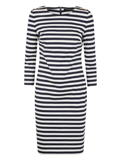 Ralph Lauren "romee" Long Sleeves Day Dress In Multi