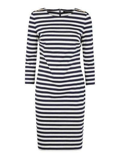 Ralph Lauren Romee Long Sleeves Day Dress In Black