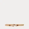 Ralph Lauren Rope Anchor-toggle Skinny Belt In Natural/tan/palladium