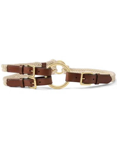 Ralph Lauren Rope Ring Tri-strap Belt In Brown