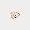 Polo Ralph Lauren Rose Gold Double-stirrup Ring In K Rose Gold
