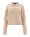 Polo Ralph Lauren Brand-embroidered Wool And Cashmere-blend Polo Shirt In Nude