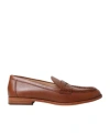 Ralph Lauren Round Head Loafer Shoes In Leder