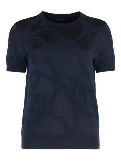 Ralph Lauren Round-neck Short-sleeve T-shirt In Blue
