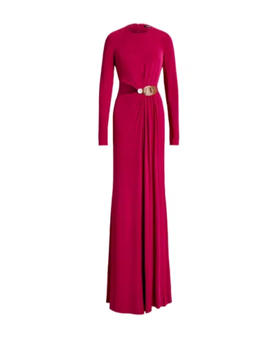 Polo Ralph Lauren Round-necked Waist Dress In Red