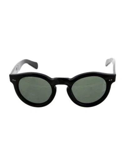Pre-owned Ralph Lauren Round Tinted Sunglasses In Black