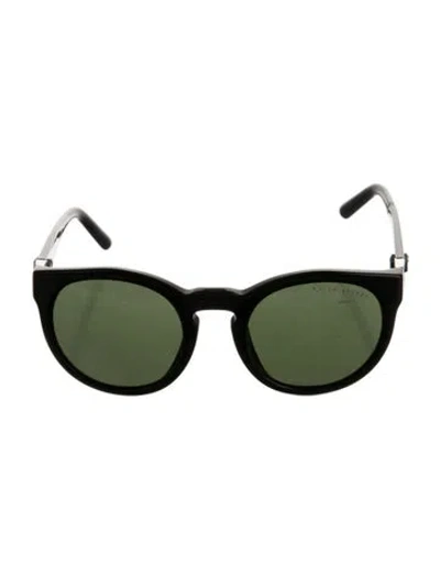Pre-owned Ralph Lauren Round Tinted Sunglasses In Black