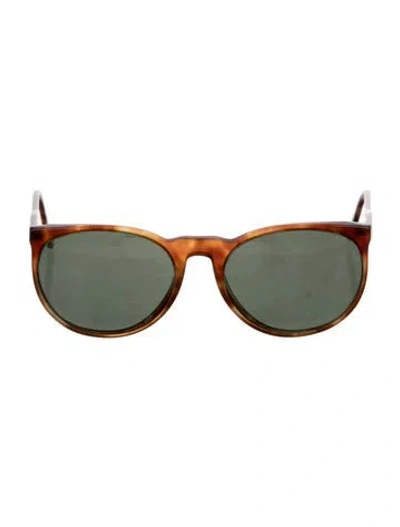 Pre-owned Ralph Lauren Round Tinted Sunglasses In Brown