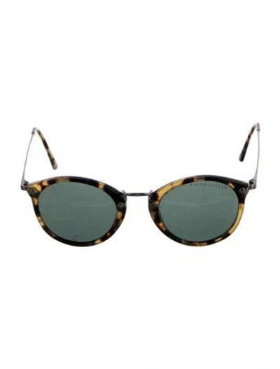 Pre-owned Ralph Lauren Round Tinted Sunglasses In Yellow