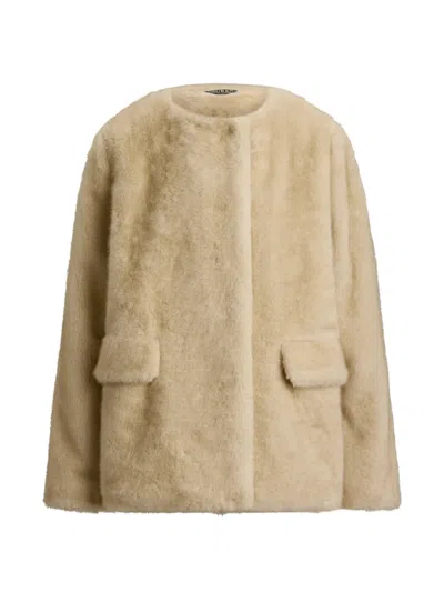 Ralph Lauren Round-neck Coat In Neutral