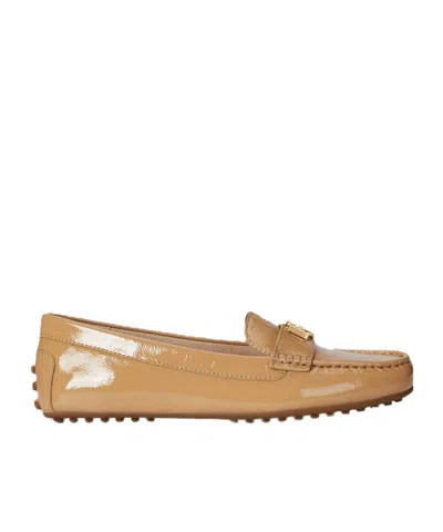 Ralph Lauren Round-toe Loafers In Burgundy