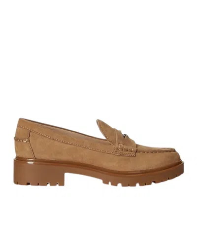 Ralph Lauren Round-toe Loafers In Animal Print