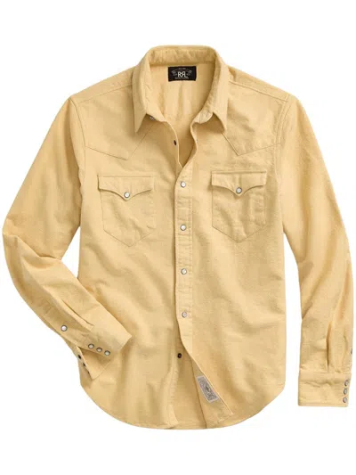 Rrl Buffalo West-long Sleeve-sport Shirt In Yellow