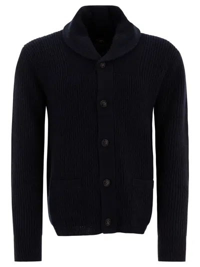 Ralph Lauren Rrl Cashmere Cardigan In Blue