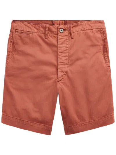 Rrl Cotton Bermuda Shorts In Red