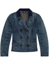 Rrl Cotton Denim Jacket In Blue