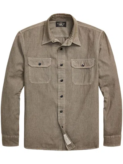Rrl Denim Shirt In Grey