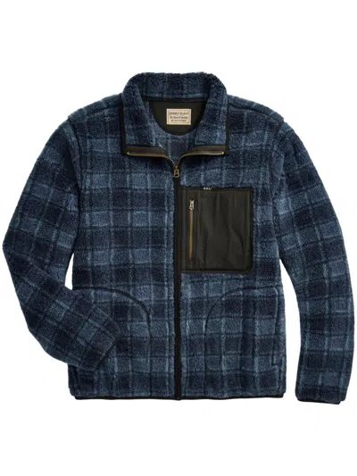 Ralph Lauren Rrl Gabe Fleece-long Sleeve-full Zip In Blue