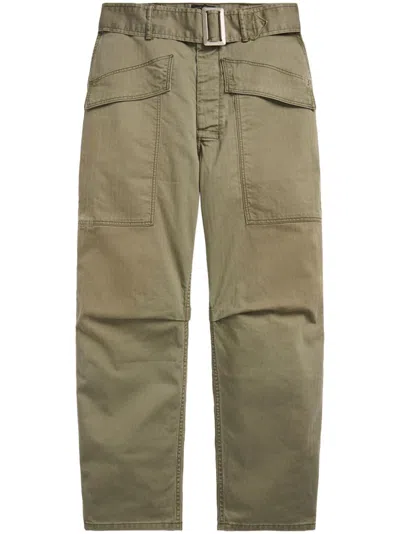 Rrl Herringbone Twill Trousers In Green