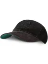Rrl Logo-patch Suede Baseball Cap In Black
