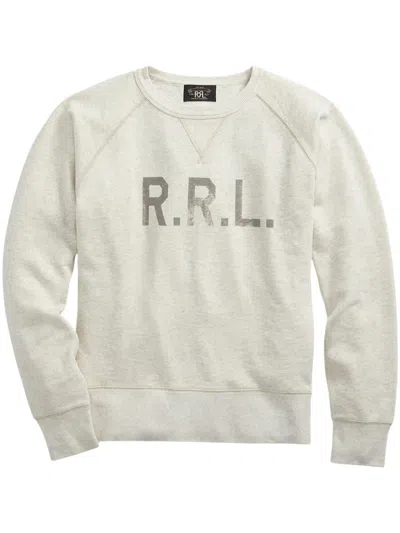 Rrl Logo-print Sweatshirt In White