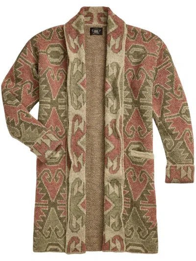 Rrl Long Sleeve Cardigan In Neutrals