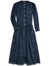 Rrl Mara Midi Dress In Blue