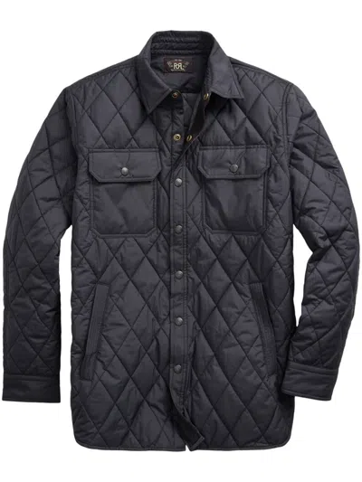 Rrl Padded Shirt Jacket In Black