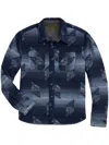 Rrl Patterned-jacquard Cardigan In Blue