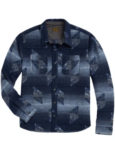 Rrl Patterned-jacquard Cardigan In Blue