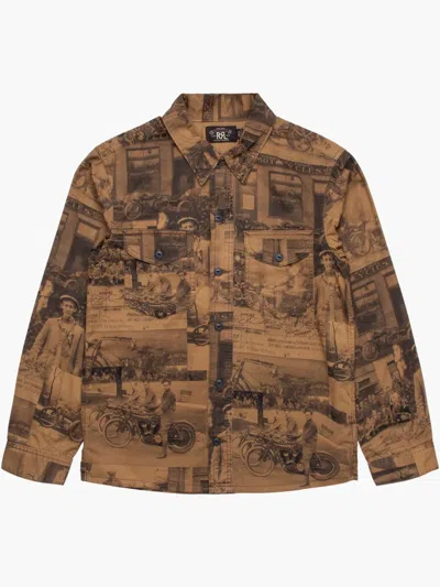 Rrl Printed Shirt In Neutrals