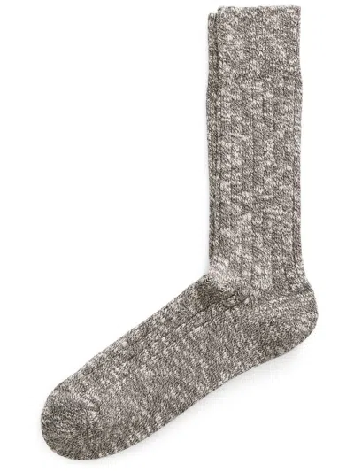 Rrl Ragg Sock-crew Sock-single In Brown