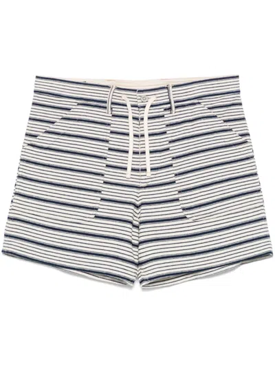Rrl Striped Shorts In Neutrals