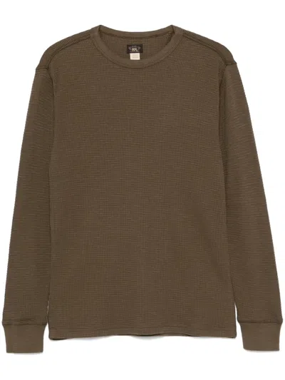 Rrl Waffle-knit T-shirt In Green