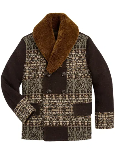 Rrl Wesley Ranch-lined-coat In Brown