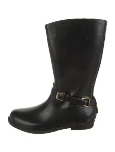 Pre-owned Ralph Lauren Rubber Rain Boots In Black