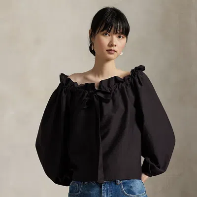 Ralph Lauren Ruffle-collar Cotton-silk Blouse