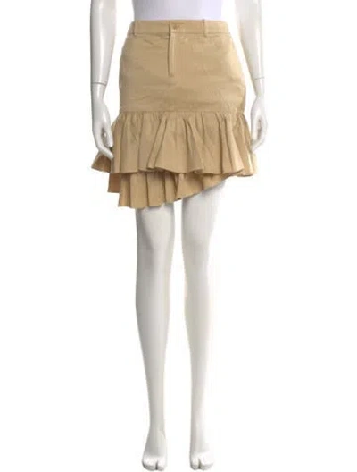Pre-owned Ralph Lauren Ruffle Embellishment Knee-length Skirt In Neutral