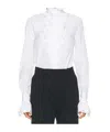 Ralph Lauren Ruffled-detail High-neck Shirt In White