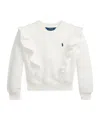 Ralph Lauren Ruffled French Terry Sweatshirt In White