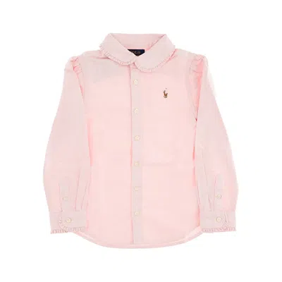 Ralph Lauren Ruffled Oxford Cotton Shirt Kids