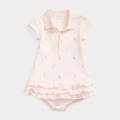 POLO RALPH LAUREN RALPH LAUREN RUFFLED POLO DRESS & BLOOMER